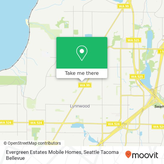 Mapa de Evergreen Estates Mobile Homes