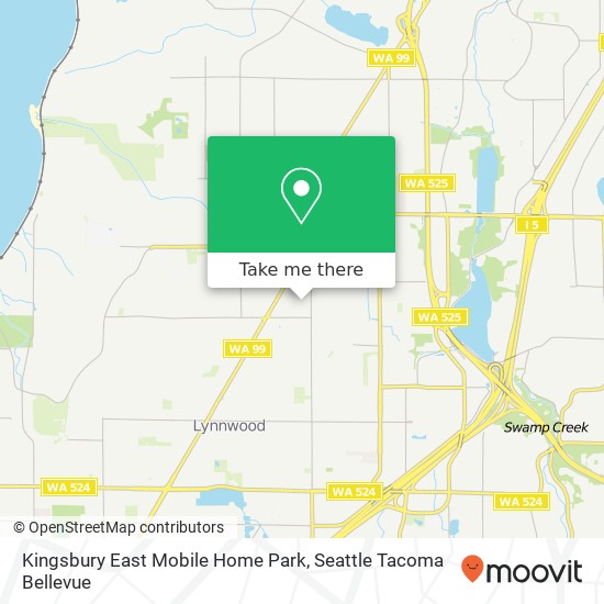 Kingsbury East Mobile Home Park map