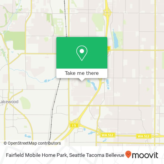 Mapa de Fairfield Mobile Home Park