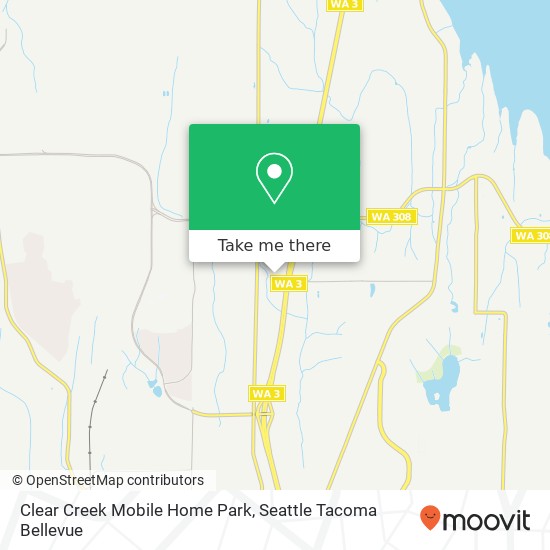 Mapa de Clear Creek Mobile Home Park