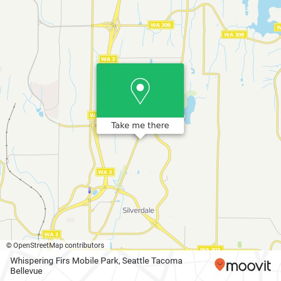 Whispering Firs Mobile Park map