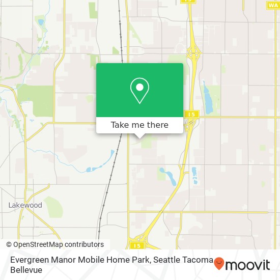 Evergreen Manor Mobile Home Park map