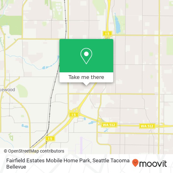 Mapa de Fairfield Estates Mobile Home Park