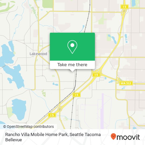 Rancho Villa Mobile Home Park map