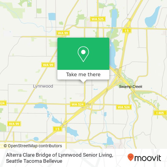 Alterra Clare Bridge of Lynnwood Senior Living map