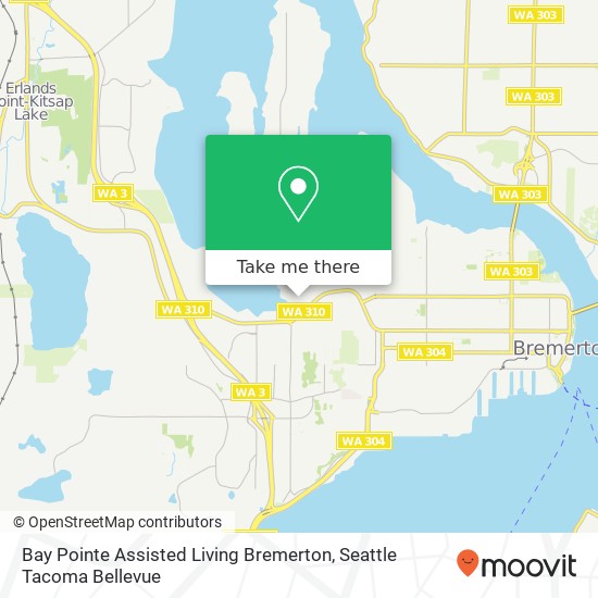 Bay Pointe Assisted Living Bremerton map