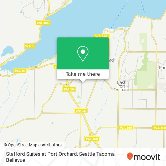 Stafford Suites at Port Orchard map