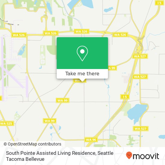 Mapa de South Pointe Assisted Living Residence