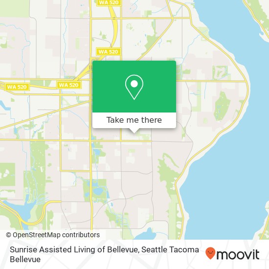 Mapa de Sunrise Assisted Living of Bellevue