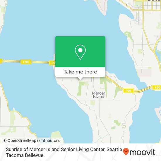 Mapa de Sunrise of Mercer Island Senior Living Center