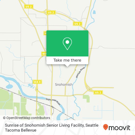 Sunrise of Snohomish Senior Living Facility map