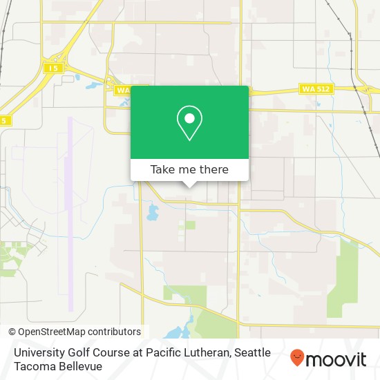 Mapa de University Golf Course at Pacific Lutheran