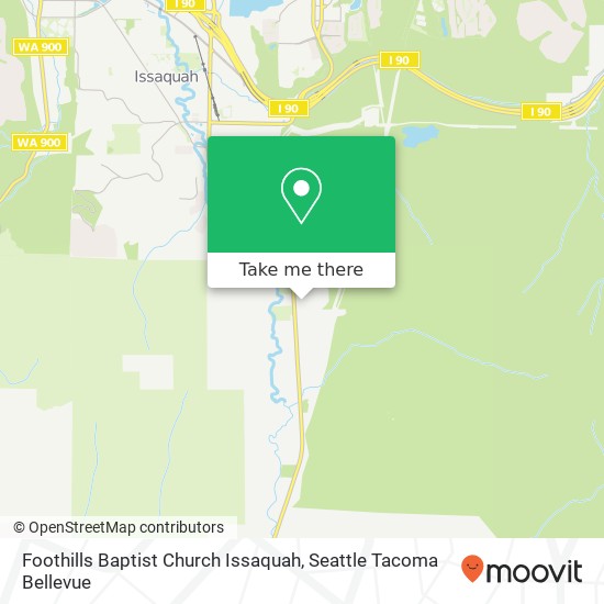 Foothills Baptist Church Issaquah map