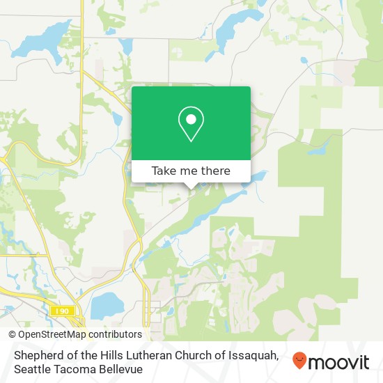 Shepherd of the Hills Lutheran Church of Issaquah map