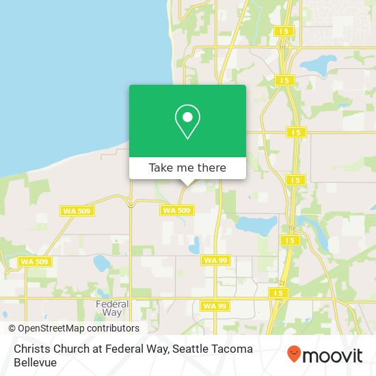 Christs Church at Federal Way map