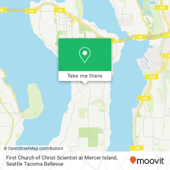 First Church of Christ Scientist at Mercer Island map