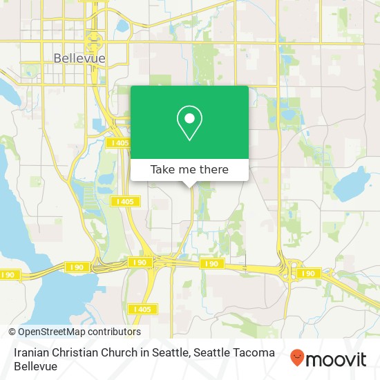 Iranian Christian Church in Seattle map