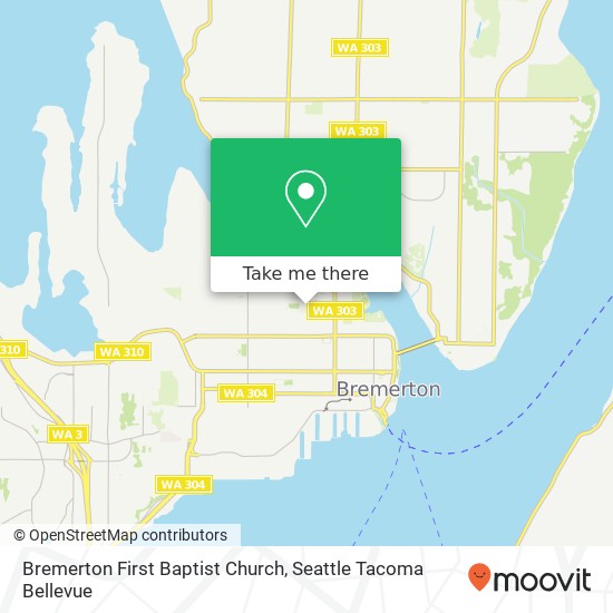 Bremerton First Baptist Church map