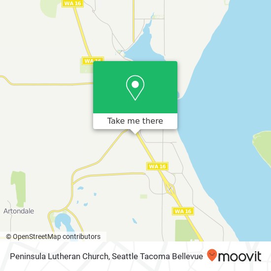 Peninsula Lutheran Church map