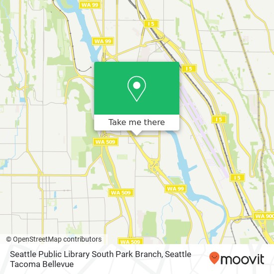 Seattle Public Library South Park Branch map