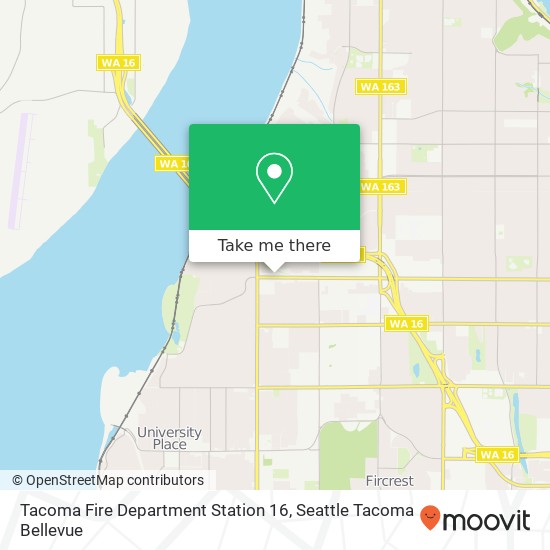 Mapa de Tacoma Fire Department Station 16