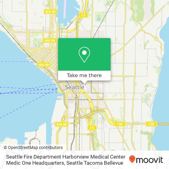 Mapa de Seattle Fire Department Harborview Medical Center Medic One Headquarters