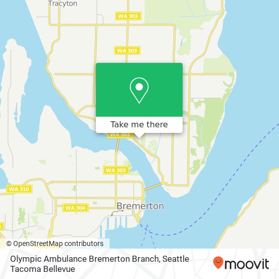 Mapa de Olympic Ambulance Bremerton Branch