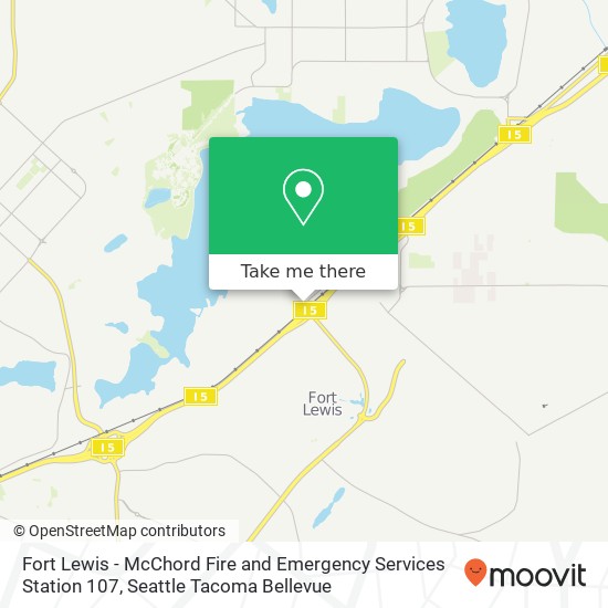 Mapa de Fort Lewis - McChord Fire and Emergency Services Station 107