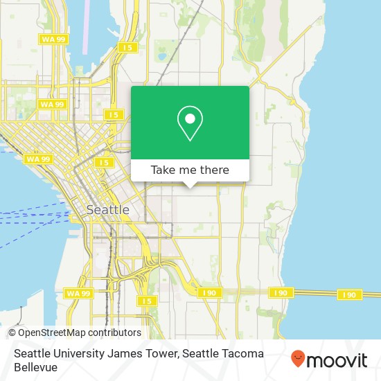 Mapa de Seattle University James Tower