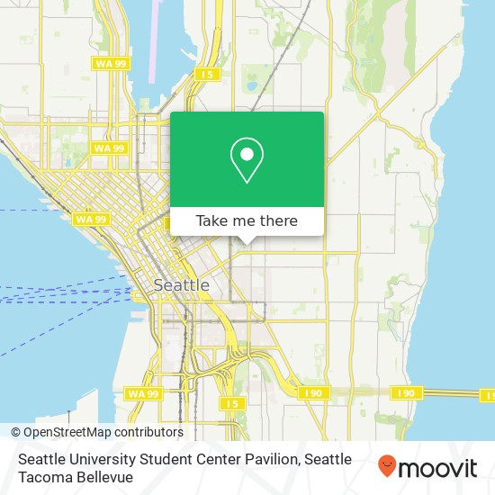 Mapa de Seattle University Student Center Pavilion