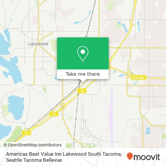 Mapa de Americas Best Value Inn Lakewood South Tacoma