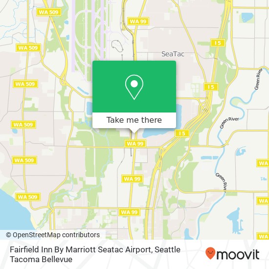 Mapa de Fairfield Inn By Marriott Seatac Airport