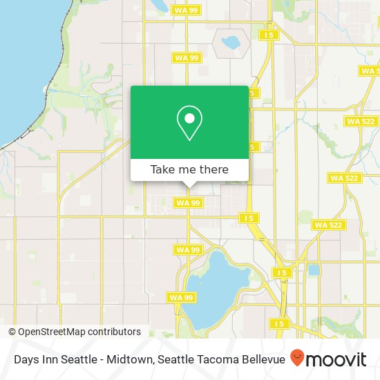 Mapa de Days Inn Seattle - Midtown