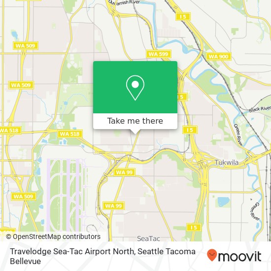 Travelodge Sea-Tac Airport North map