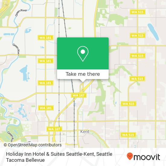 Holiday Inn Hotel & Suites Seattle-Kent map