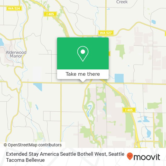 Extended Stay America Seattle Bothell West map