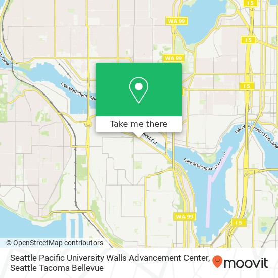 Mapa de Seattle Pacific University Walls Advancement Center