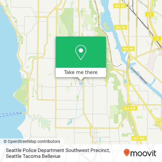 Seattle Police Department Southwest Precinct map