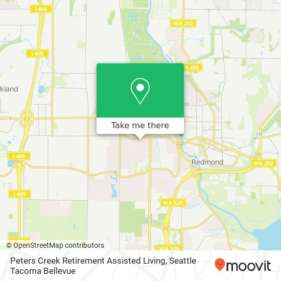 Peters Creek Retirement Assisted Living map