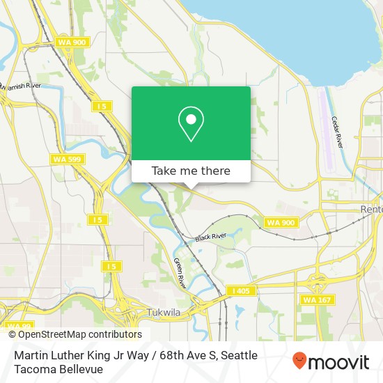 Mapa de Martin Luther King Jr Way / 68th Ave S