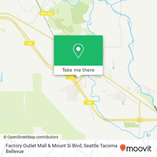 Factory Outlet Mall & Mount Si Blvd map