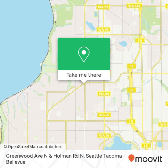 Mapa de Greenwood Ave N & Holman Rd N
