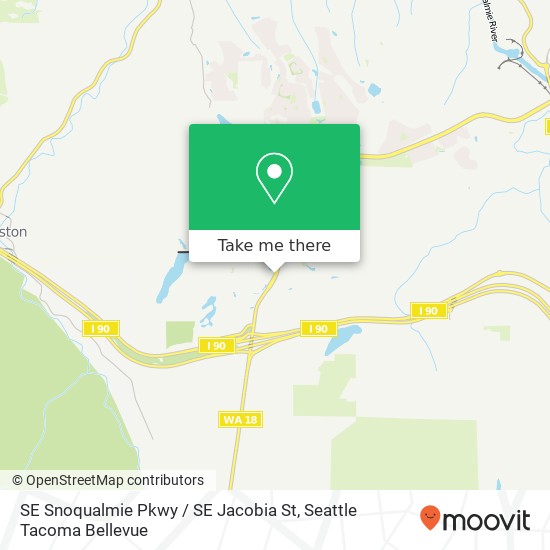 Mapa de SE Snoqualmie Pkwy / SE Jacobia St