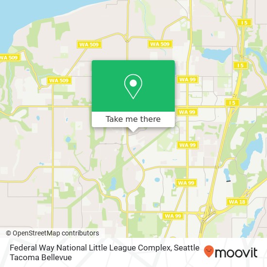Federal Way National Little League Complex map