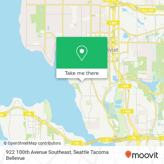 Mapa de 922 100th Avenue Southeast