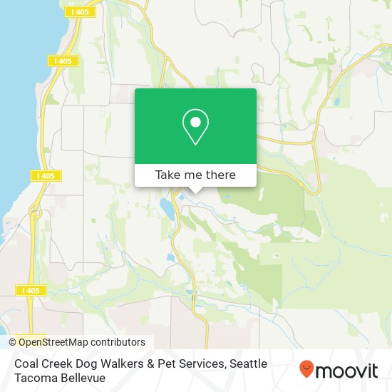 Coal Creek Dog Walkers & Pet Services map