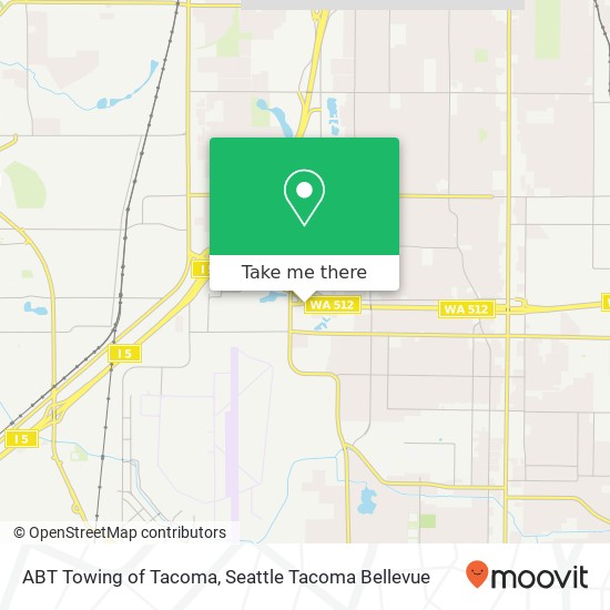 ABT Towing of Tacoma map