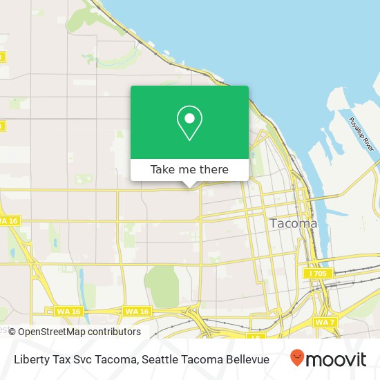 Mapa de Liberty Tax Svc Tacoma