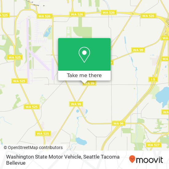 Mapa de Washington State Motor Vehicle