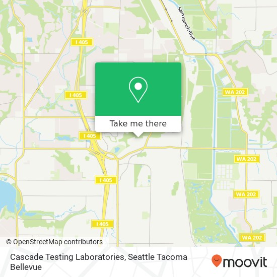 Mapa de Cascade Testing Laboratories